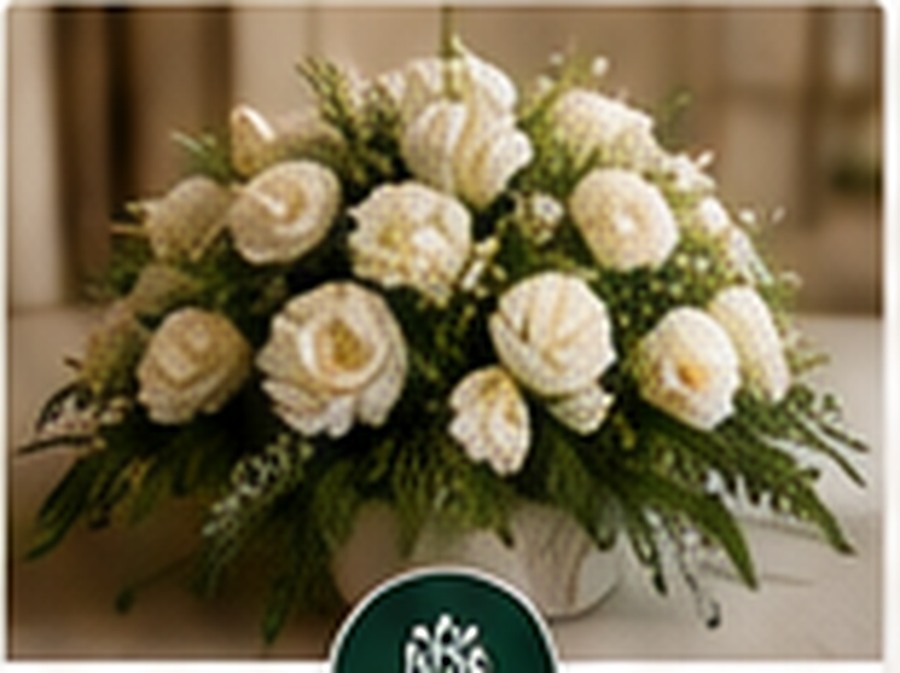 Composizione floreale bianca